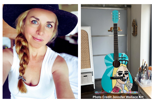 Jennifer Wallace DFW Artist for Foundation 45's Art of the Guitar